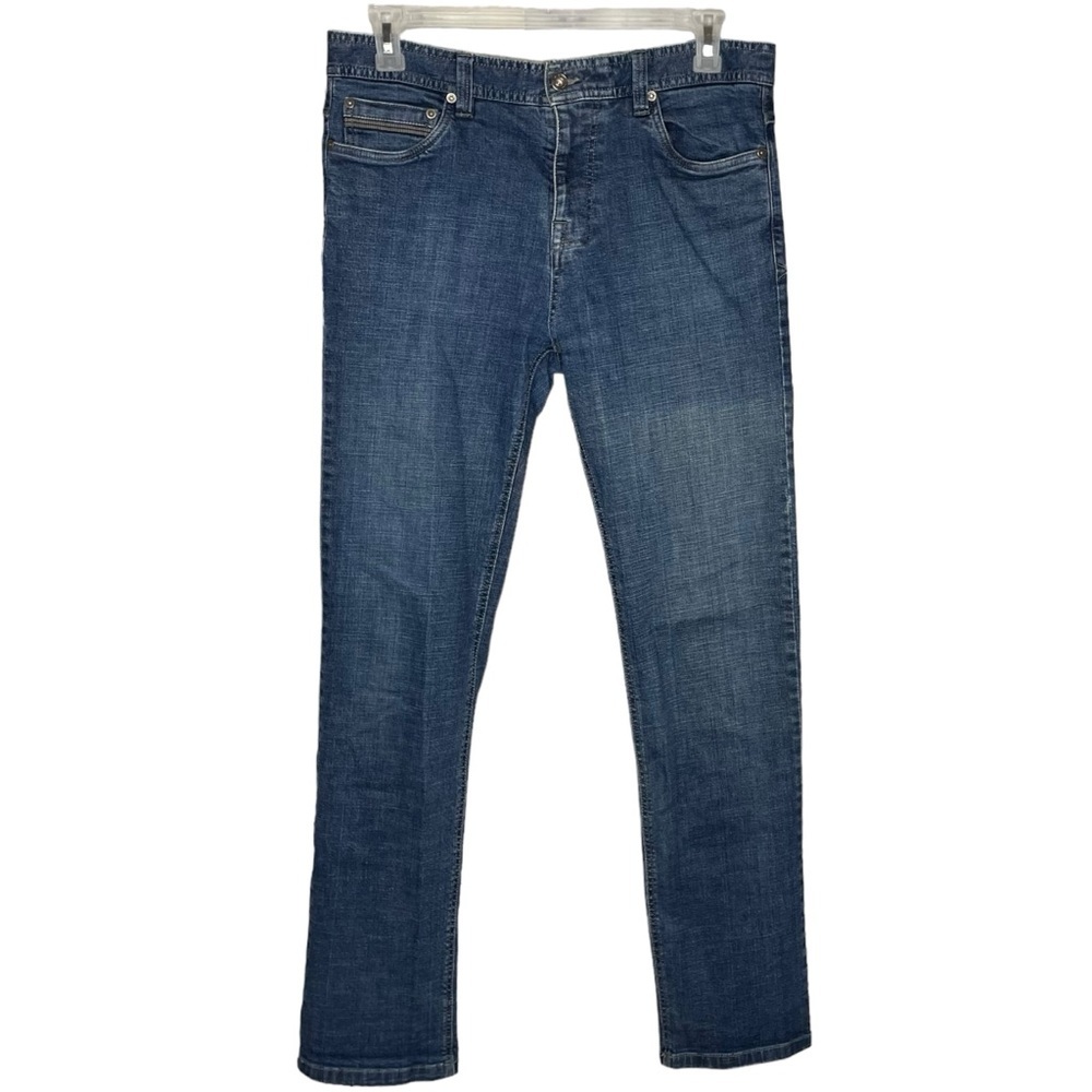 Prana jeans men’s size 34 slim boot leg medium wash denim pants outdoor wear